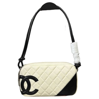 White Black Quilted Cambon Camera Bag w/ Box | VIP/GWP