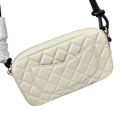 White Black Quilted Cambon Camera Bag w/ Box | VIP/GWP