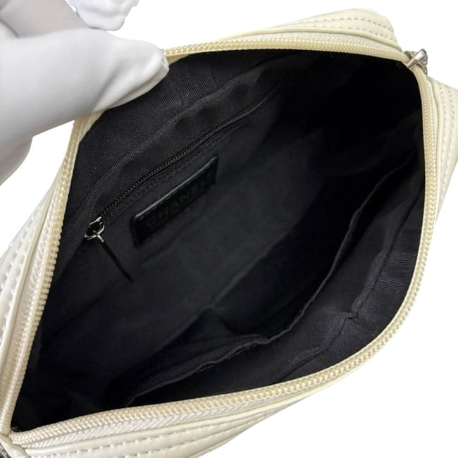White Black Quilted Cambon Camera Bag w/ Box | VIP/GWP