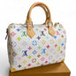 White Multi Monogram Speedy 25 Strap, w/ Box | VIP/GWP