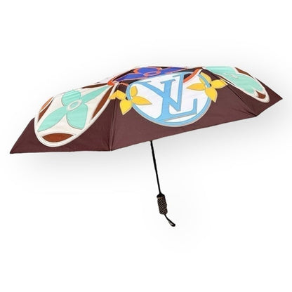 White Monogram Multi Floral Umbrella & Storage | VIP/GWP