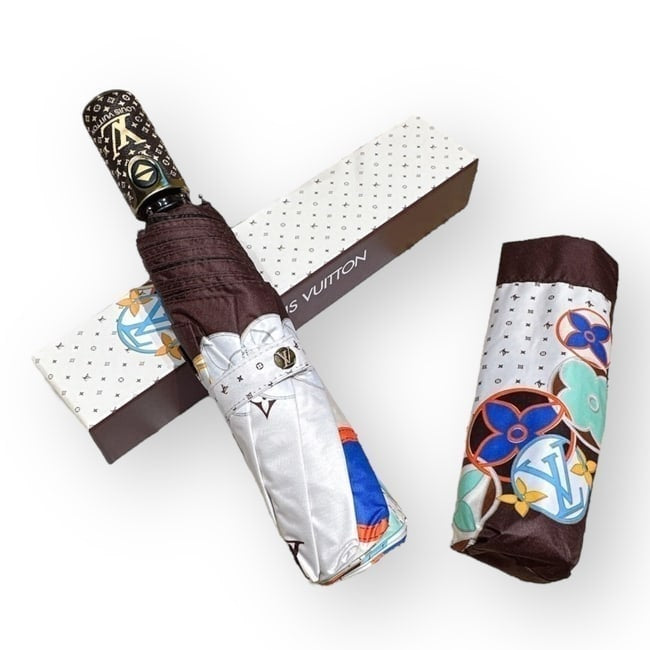 White Monogram Multi Floral Umbrella & Storage | VIP/GWP