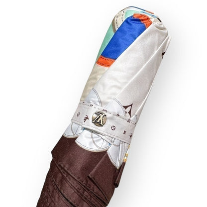 White Monogram Multi Floral Umbrella & Storage | VIP/GWP