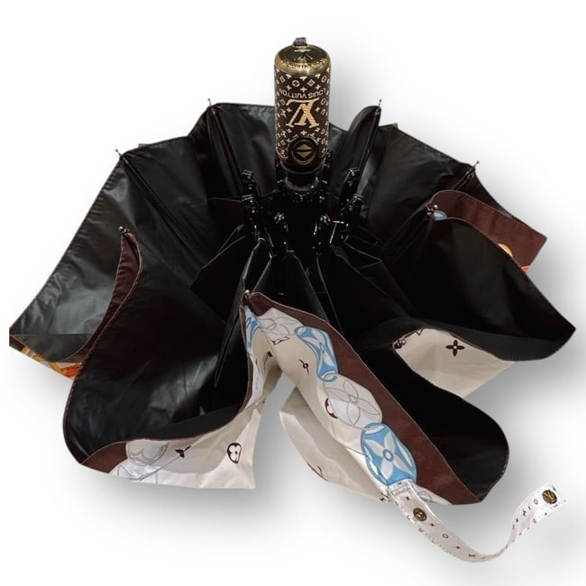 White Monogram Multi Floral Umbrella & Storage | VIP/GWP