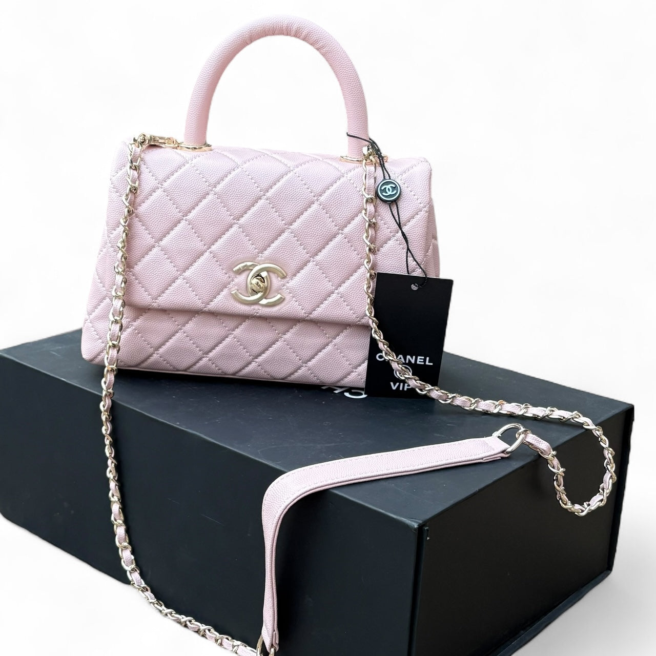 Pink Quilted CoCo Top Handle Bag w/ Box | VIP/GWP
