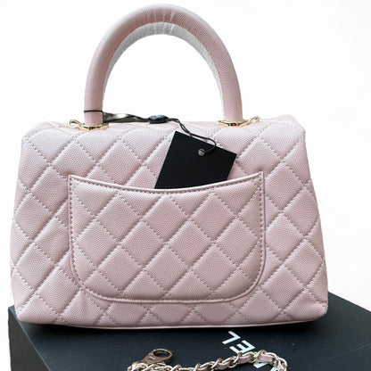Pink Quilted CoCo Top Handle Bag w/ Box | VIP/GWP