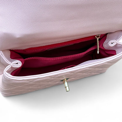 Pink Quilted CoCo Top Handle Bag w/ Box | VIP/GWP