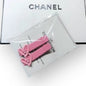 2Pc Set Hot Pink Pink Heart With CC Logo Hair Clips | Beaute