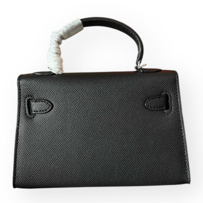 Black Silver Mini Kelly Birkin Bag w/ Box | VIP/GWP