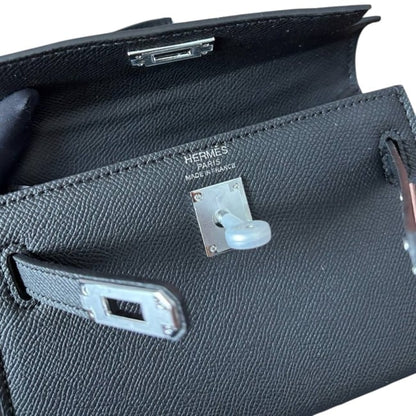 Black Silver Mini Kelly Birkin Bag w/ Box | VIP/GWP