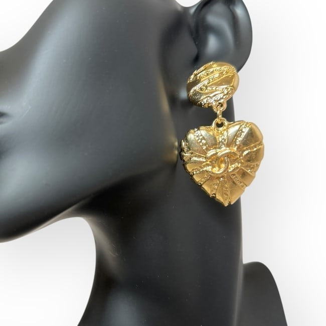 Drop Earrings Gold Heart Shaped | VIP/GWP
