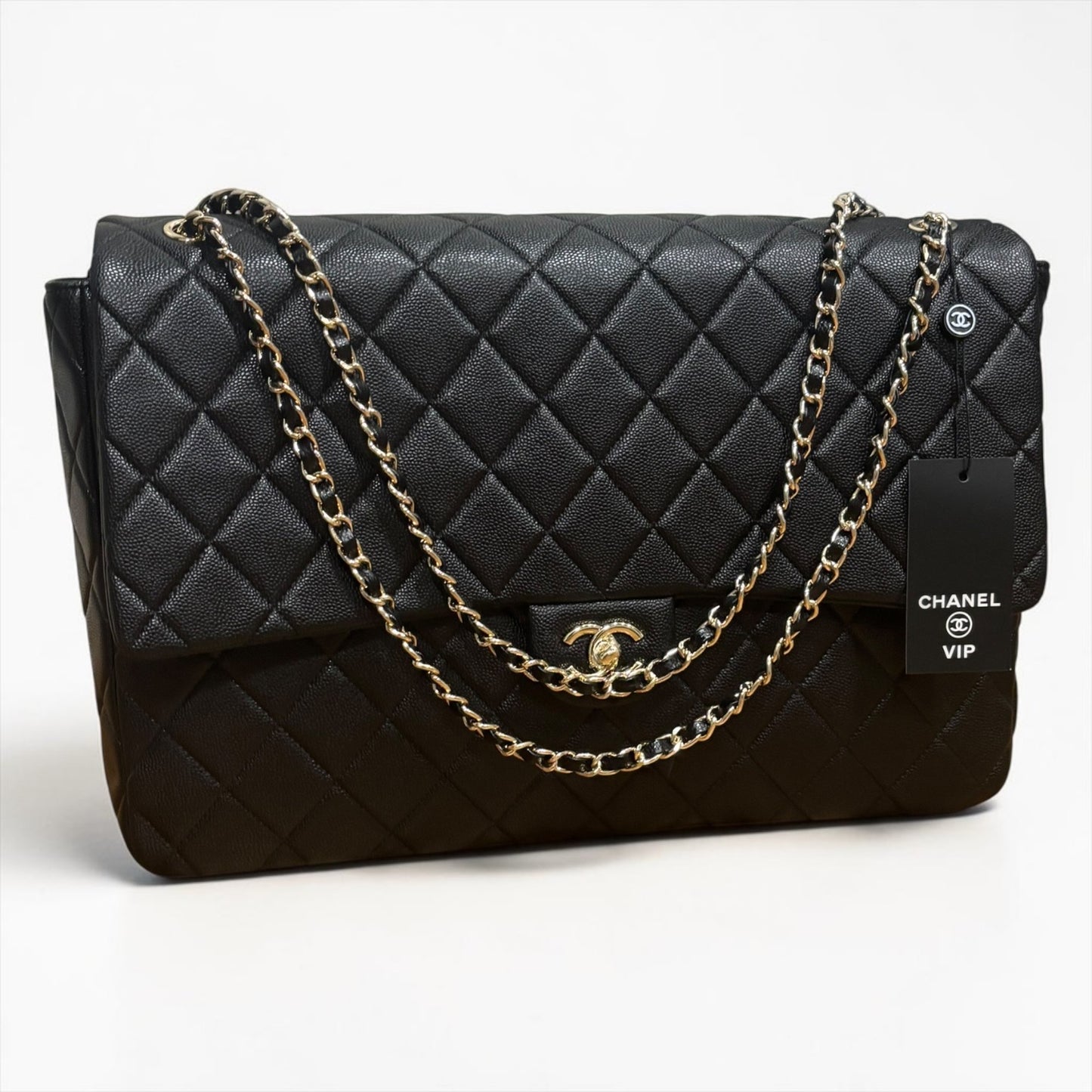 XL Black Quilted Classic Flap w/ Gift Bag | VIP/GWP