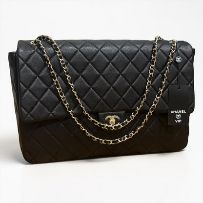 XL Black Quilted Classic Flap w/ Gift Bag | VIP/GWP