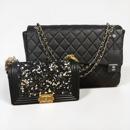 XL Black Quilted Classic Flap w/ Gift Bag | VIP/GWP