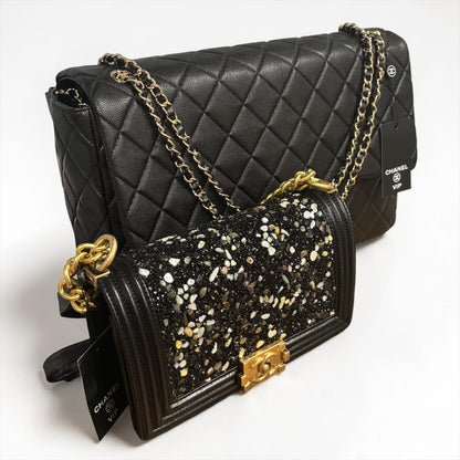 XL Black Quilted Classic Flap w/ Gift Bag | VIP/GWP