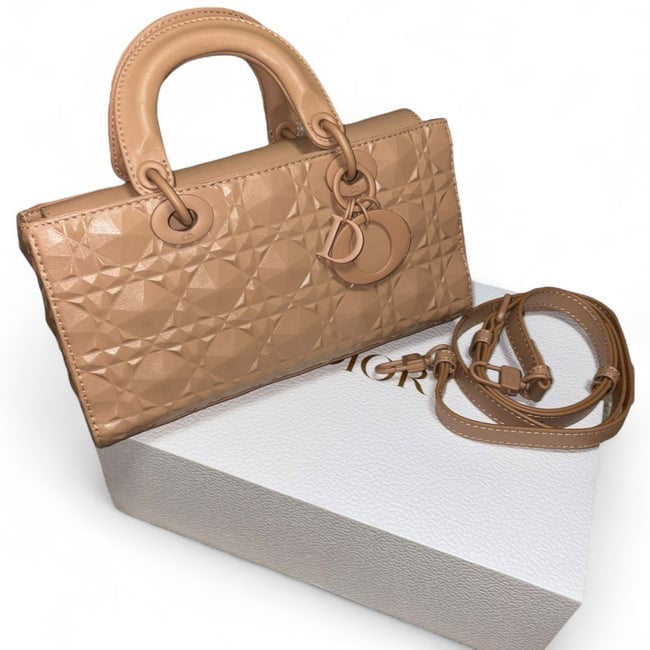 Coral Pink Diamond Motif Lady D Bag | VIP/GWP