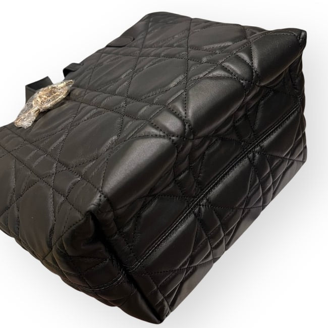 Christian VIP Black Gold Cannage Bag w/ Box | VIP/GWP