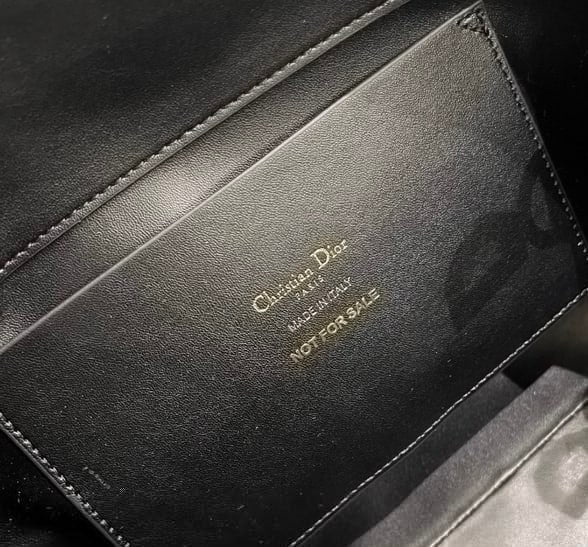 Christian VIP Black Gold Cannage Bag w/ Box | VIP/GWP