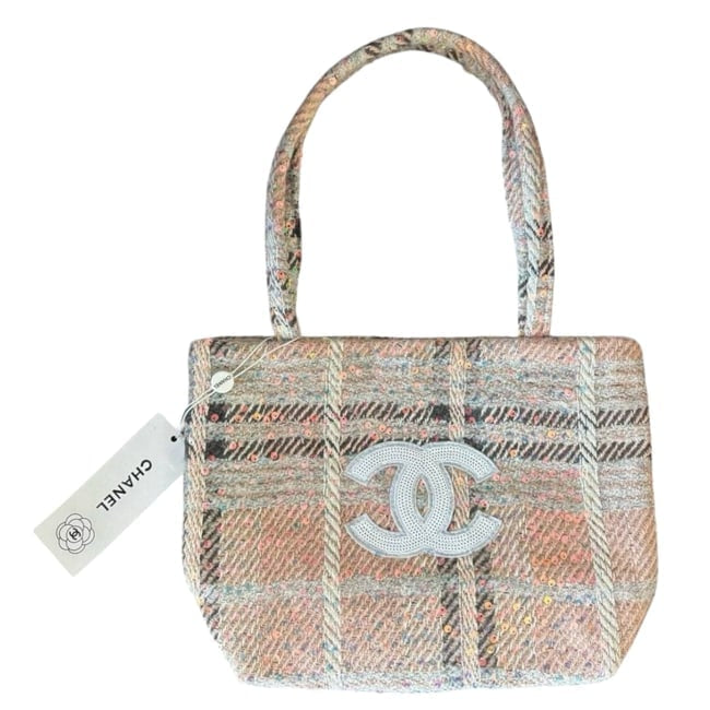 Coral Pink Tweed Detailed Logo U.L Tote | VIP/GWP