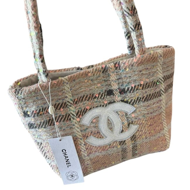 Coral Pink Tweed Detailed Logo U.L Tote | VIP/GWP