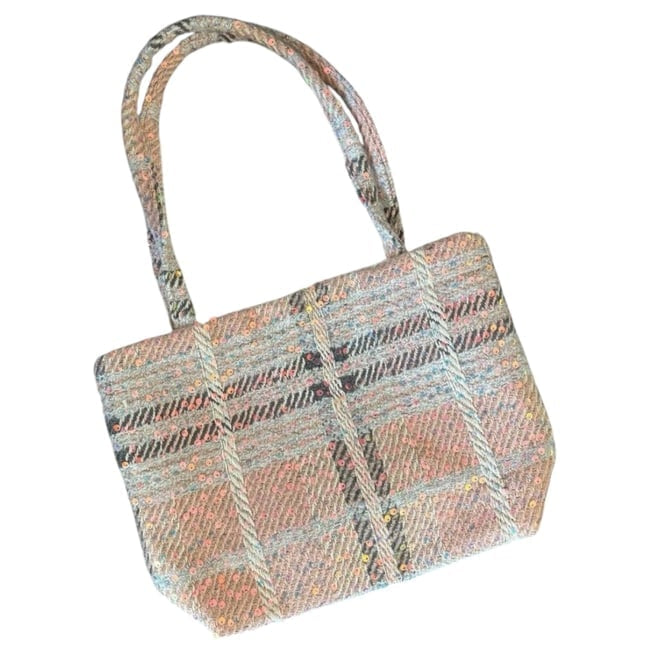 Coral Pink Tweed Detailed Logo U.L Tote | VIP/GWP
