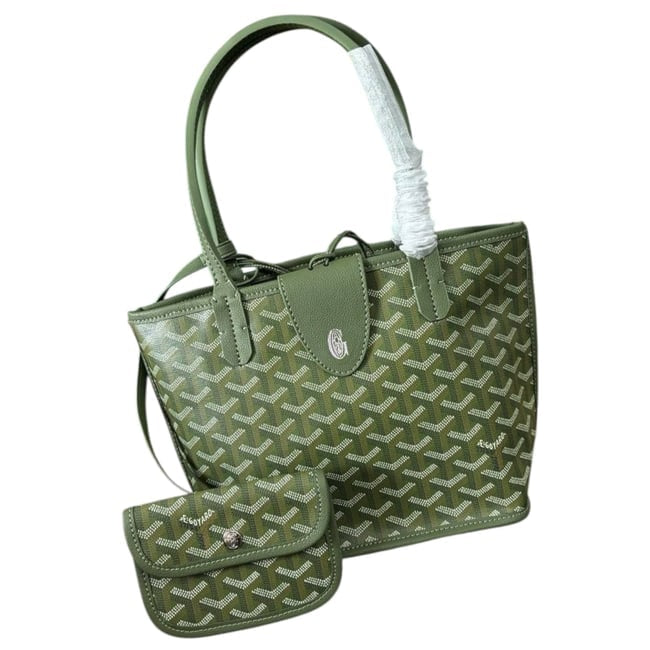 Green Sig Print Mini Tote, Removable Pouch | VIP/GWP