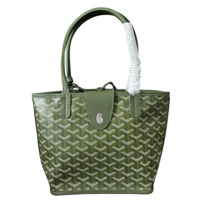 Green Sig Print Mini Tote, Removable Pouch | VIP/GWP
