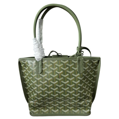 Green Sig Print Mini Tote, Removable Pouch | VIP/GWP