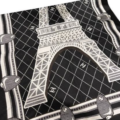 Black White Eiffel Tower Print Scarf | VIP/GWP