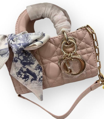 Christian Small Beige Lady D-Joy Bag w/ Box | VIP/GWP