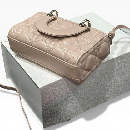 Christian Small Beige Lady D-Joy Bag w/ Box | VIP/GWP