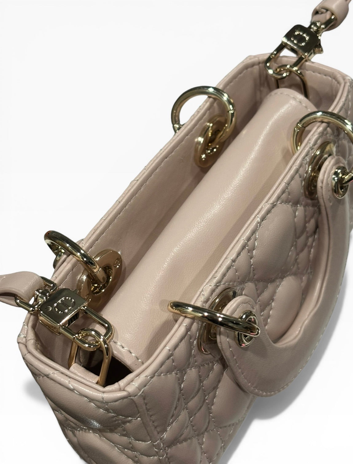 Christian Small Beige Lady D-Joy Bag w/ Box | VIP/GWP
