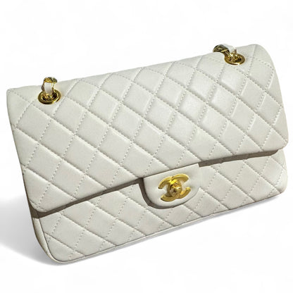 Double Flap Beige Gold Bag w/ Box | VIP/GWP