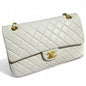 Double Flap Beige Gold Bag w/ Box | VIP/GWP