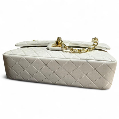 Double Flap Beige Gold Bag w/ Box | VIP/GWP
