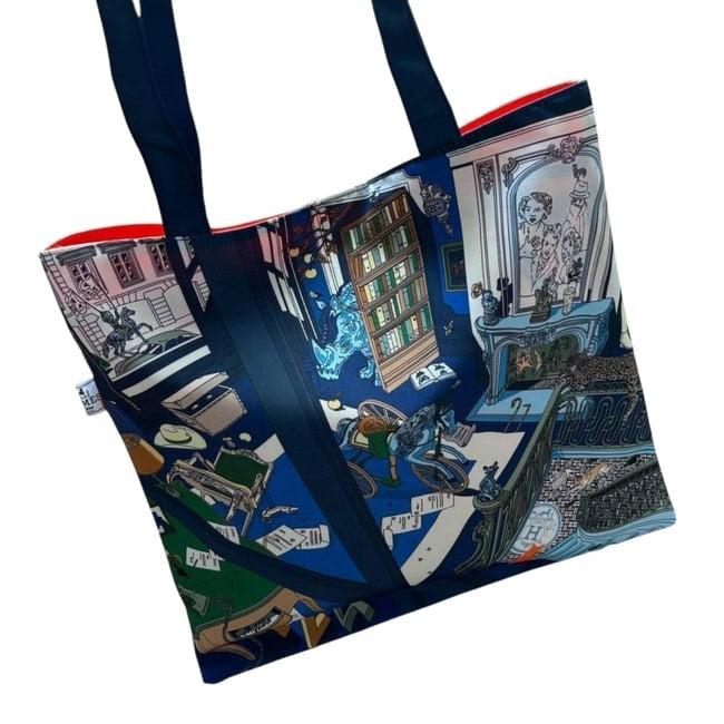 Blue Orange Signature Print U.L Tote | VIP/GWP