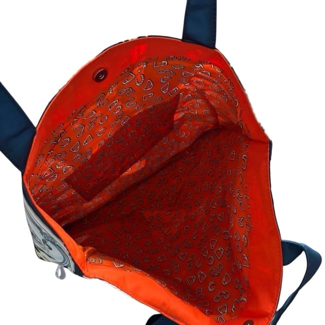 Blue Orange Signature Print U.L Tote | VIP/GWP