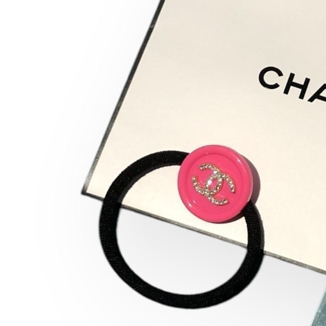 Pink Rhinestone CCHair Tie | Beaute