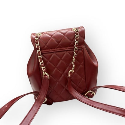 Deep Red Quilted Duma Backpack w/ Box | VIP/GWP