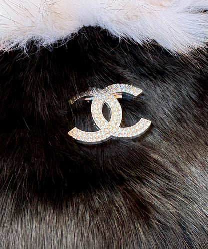 Black Faux Fur Tote With Pearl Detail | VIP/GWP