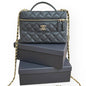 Black Gold Quilted Front Logo Long Vanity | VIP/GWP