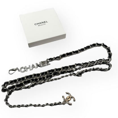 Adjustable Belt Black & Silver Rhinestone Covered | VIP/GWP