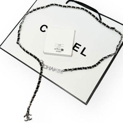 Adjustable Belt Black & Silver Rhinestone Covered | VIP/GWP