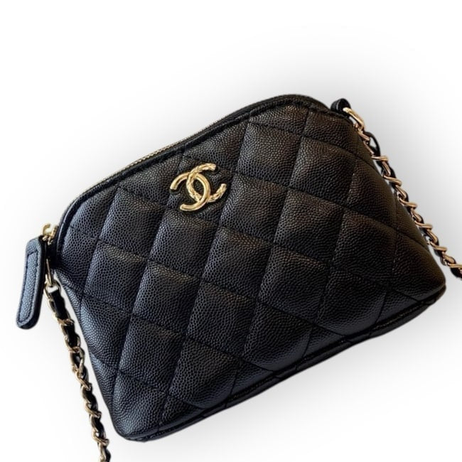 Black Quilted Mini Clutch With Chain Bag | VIP/GWP