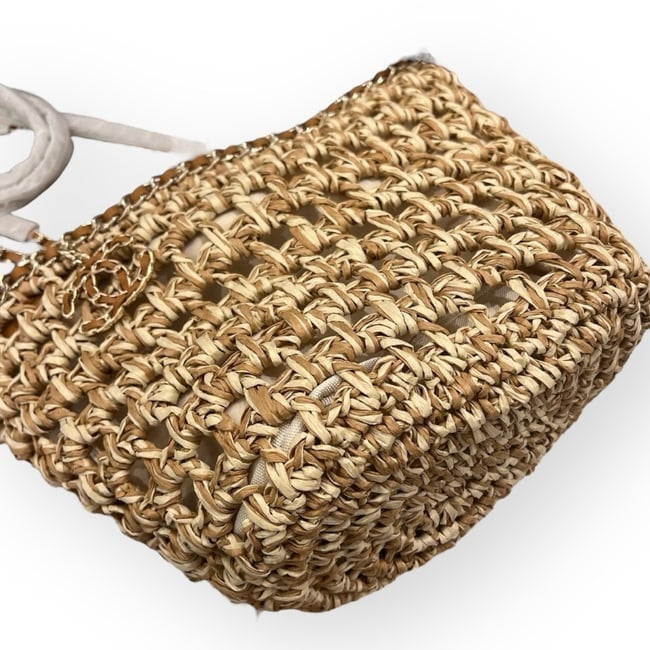Woven Brown Front CC Charm Tote | VIP/GWP