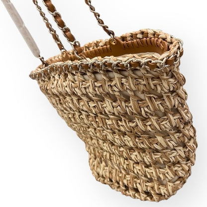 Woven Brown Front CC Charm Tote | VIP/GWP
