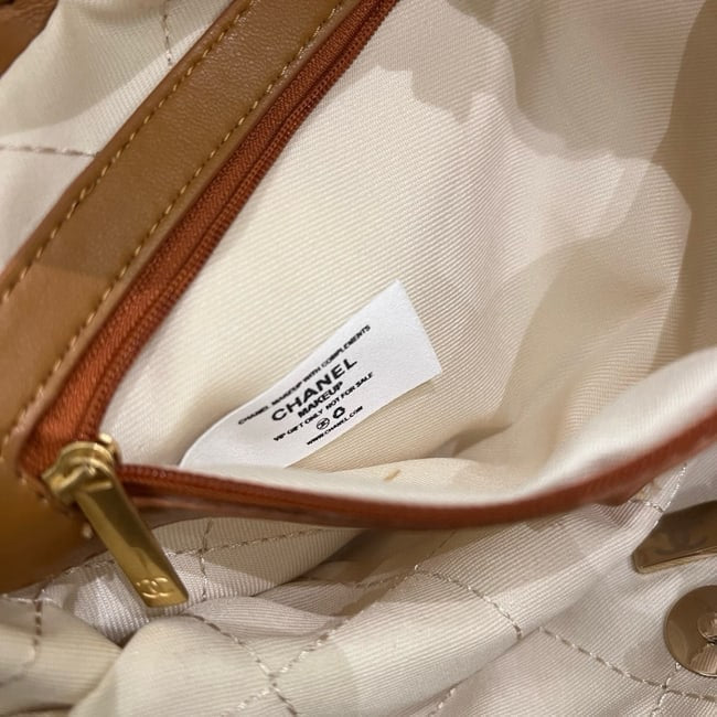 Woven Brown Front CC Charm Tote | VIP/GWP