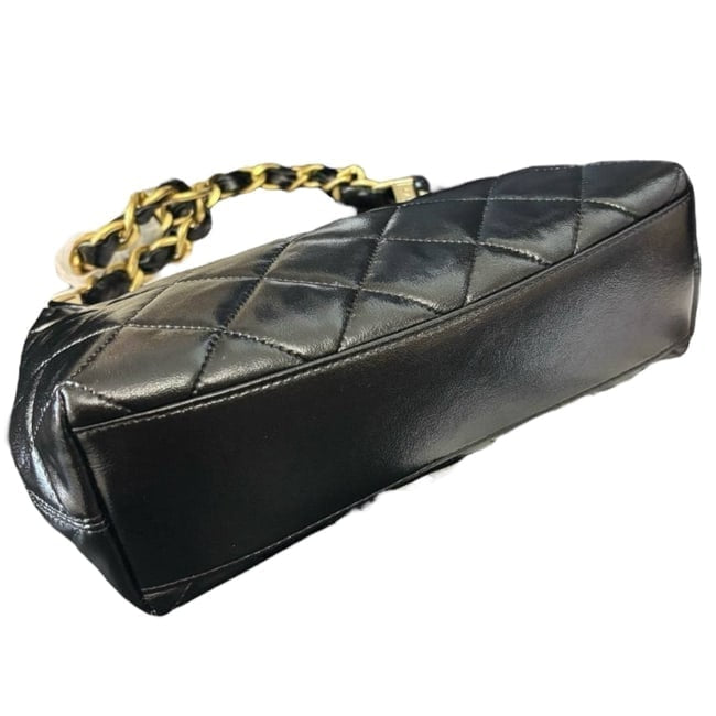 Black Quilted Chunky Chain Hobo Bag | VIP/GWP