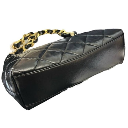 Black Quilted Chunky Chain Hobo Bag | VIP/GWP