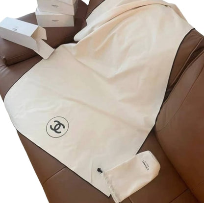 White Top Logo Towel Blanket & Storage | VIP/GWP